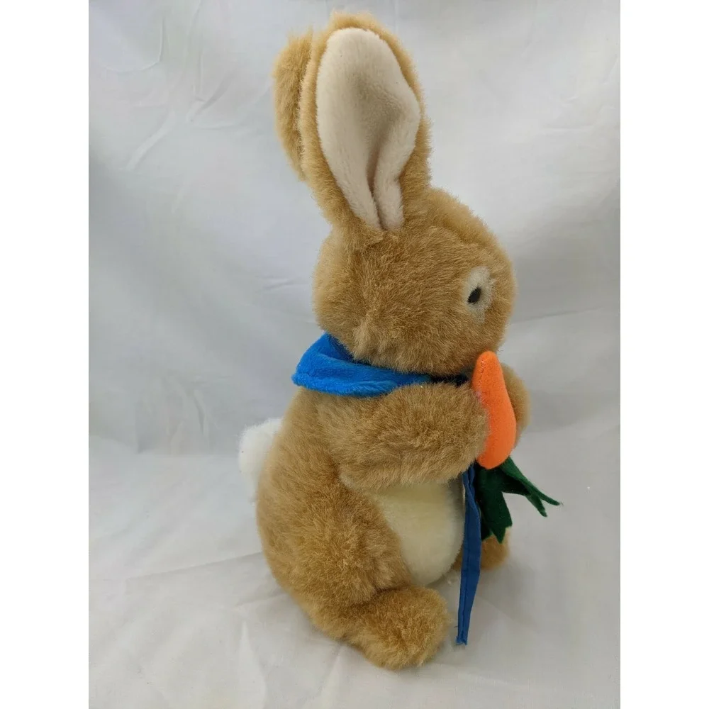 Tan Rabbit Plush 10 Inch Blue Cape Carrot Lemonwood Asia Stuffed Animal‎ Toy